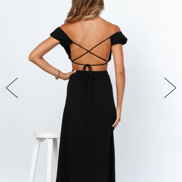Hello Molly — IN YOUR EYES MAXI DRESS BLACK - Picture 3 of 5